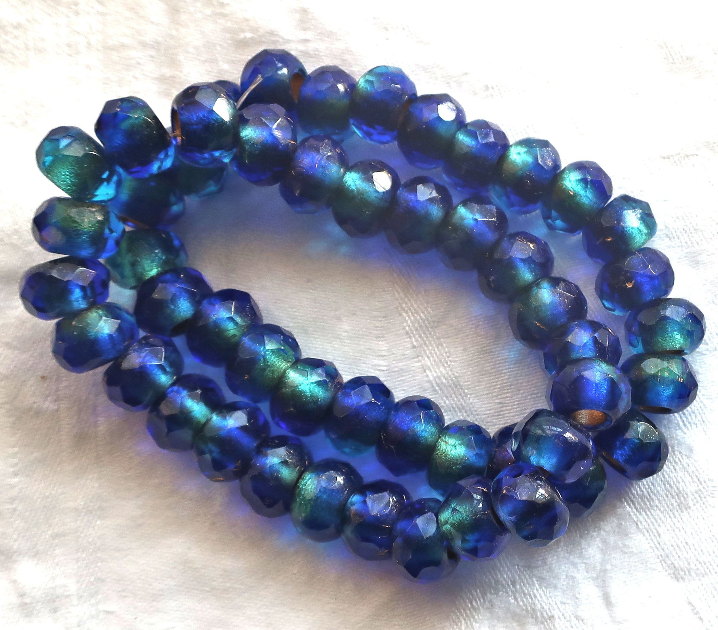 Ocean Blue Bead Mix, Blue Pony Bead Mix for Bracelet, Blue Beads