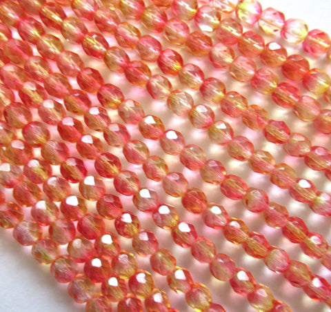 50 pcs Fire Polished Faceted Beads Round 6 mm, Mix Red, Czech Glass —  ScaraBeads US