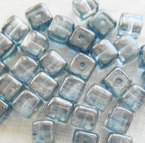 22 15mm Clear Blue Glass Tube Beads – Smileyboy Beads